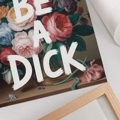 Poster Fiori colorati con scritte bianche creano un efficace contrasto