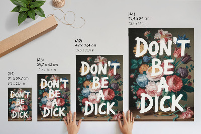 Poster Fiori colorati con scritte bianche creano un efficace contrasto