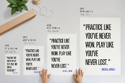 Poster Scritta nera su sfondo bianco, layout semplice