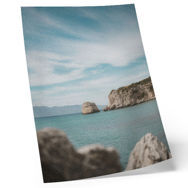 Foto su tela Scogliere, mare, cielo blu
