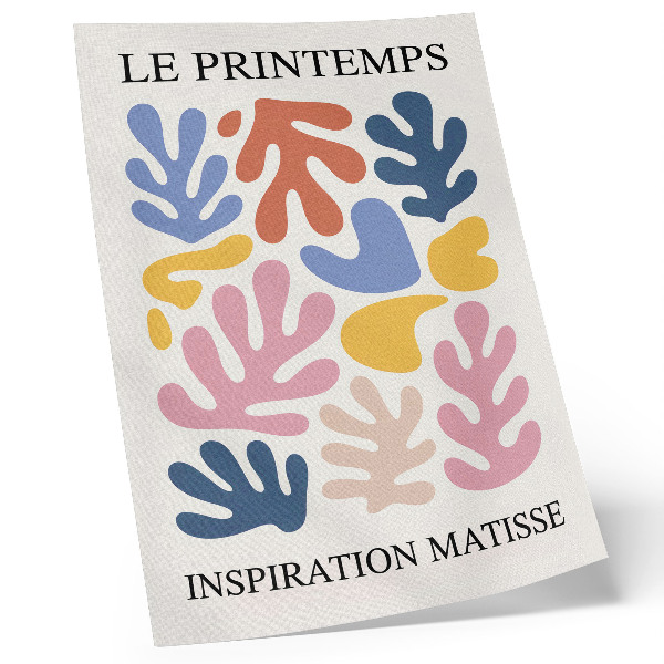 Poster Astrazione colorata con forme vegetali