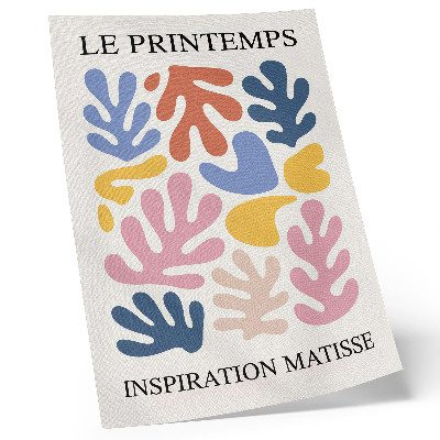Poster Astrazione colorata con forme vegetali