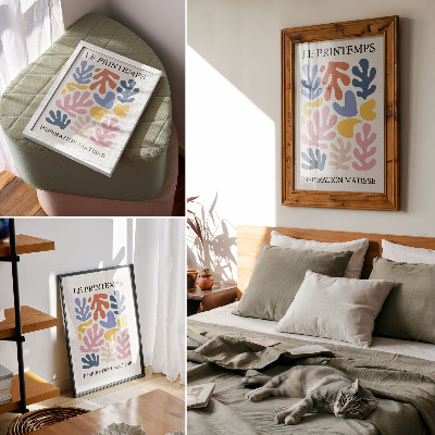 Poster Astrazione colorata con forme vegetali