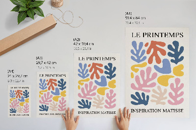 Poster Astrazione colorata con forme vegetali