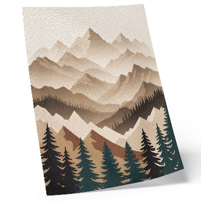 Stampa su tela Montagne e alberi, armonia della natura, ombre tranquille
