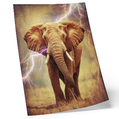 Foto su tela Elefante con scenario dinamico illuminato