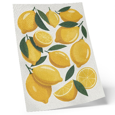 Foto su tela limoni dorati foglie verdi sfondo luminoso nessun movimento