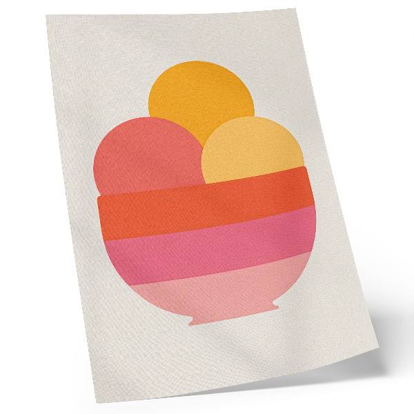 Poster Cerchi vivaci in una ciotola, stile minimalista