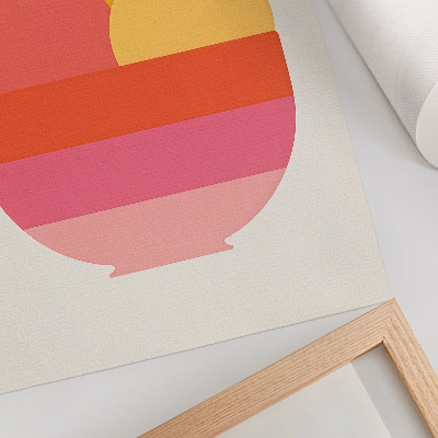 Poster Cerchi vivaci in una ciotola, stile minimalista