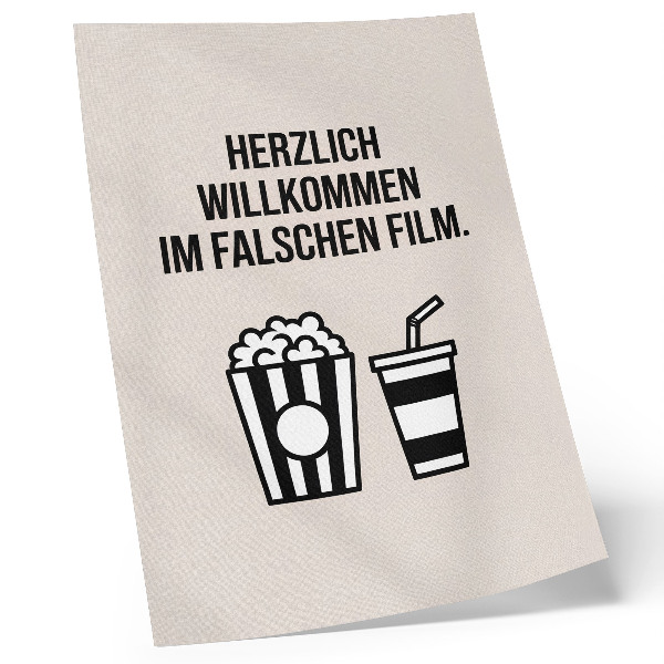 Foto su tela Iconografia di testo significativa, sfondo beige da cinema
