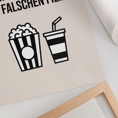 Foto su tela Iconografia di testo significativa, sfondo beige da cinema