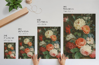 Poster Fiori colorati in uno stile pittorico classico