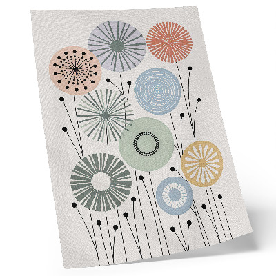 Stampa su tela Fiori geometrici colorati su uno sfondo chiaro
