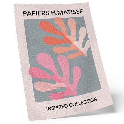 Poster Foglie geometriche ispirate ai colori di Matisse