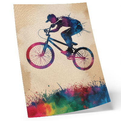 Stampa su tela Ciclista dinamico colori azione moderna