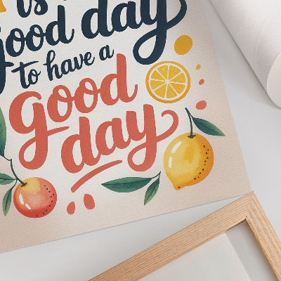 Poster Lettere colorate a tema agrumi in stile moderno