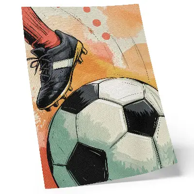 Poster con accento sportivo, colori splendidi e composizione dinamica