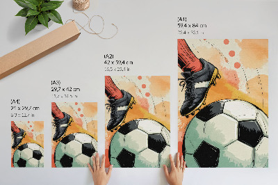 Poster Accento sportivo, colori splendidi, composizione dinamica