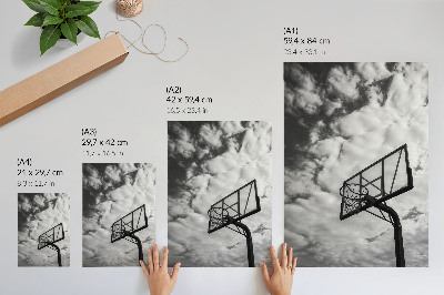 Poster Cielo contrastante nuvole cesto vita cittadina