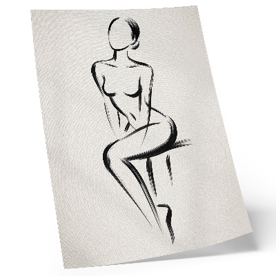 Stampa su tela Silhouette minimalista in contrasto bianco e nero
