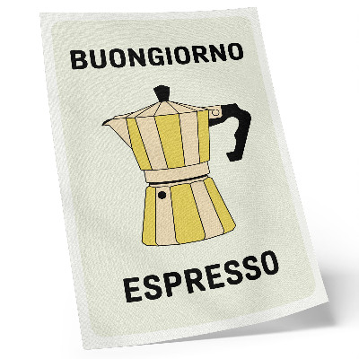 Foto su tela Sfondo luminoso della caffetteria, scritta attraente