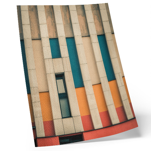 Stampa su tela Pannelli di facciata colorati in una composizione ritmica