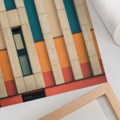 Stampa su tela Pannelli di facciata colorati in una composizione ritmica