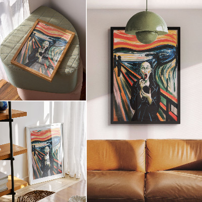 Stampa su tela Figura espressiva, colori vivaci, linee dinamiche
