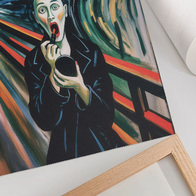 Stampa su tela Figura espressiva, colori vivaci, linee dinamiche