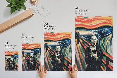 Stampa su tela Figura espressiva, colori vivaci, linee dinamiche