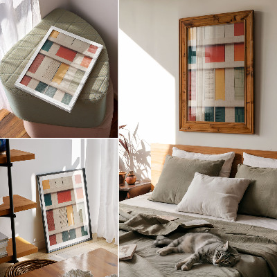 Foto su tela Pannelli colorati, simmetria, stile moderno