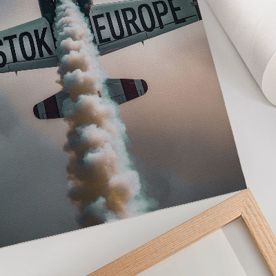 Poster Aereo sopra le nuvole, tavolozza tenue, dinamismo