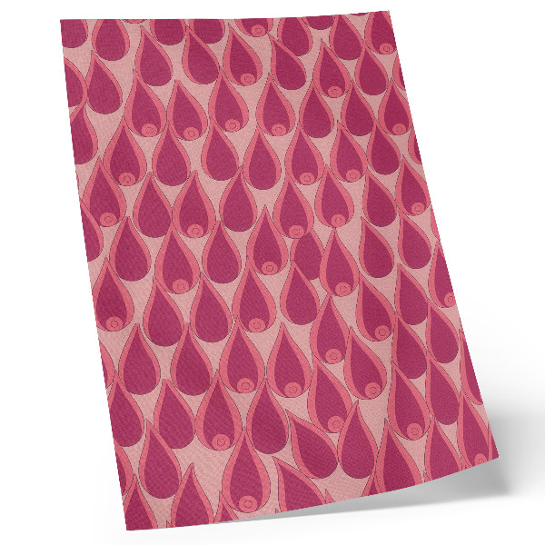 Foto su tela Gocce rosa ripetono uno schema dinamico