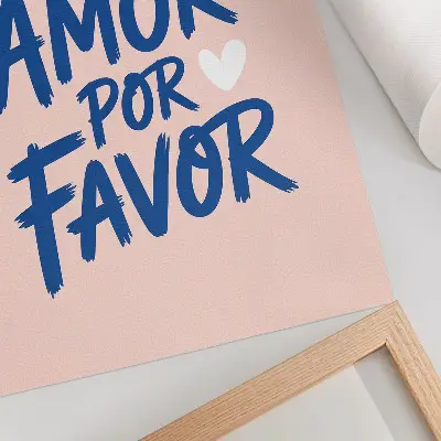 Foto su tela lettere a forma di cuore su sfondo pastello