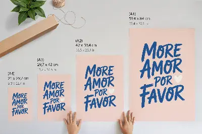 Foto su tela lettere a forma di cuore su sfondo pastello