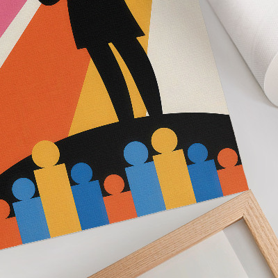 Poster Silhouette del trofeo, colori vivaci e dinamici