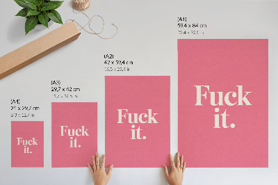 Stampa su tela Sfondo rosa, lettere bianche, stile moderno