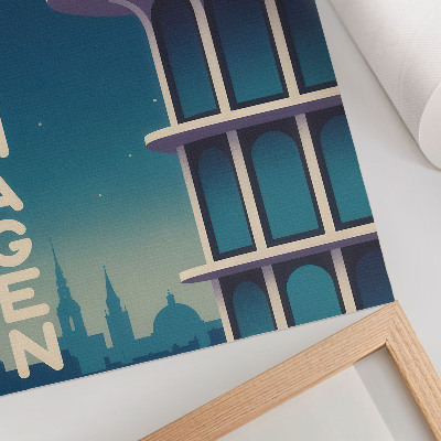 Stampa su tela Città serale, architettura moderna