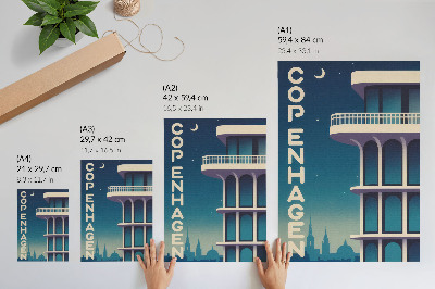 Stampa su tela Città serale, architettura moderna