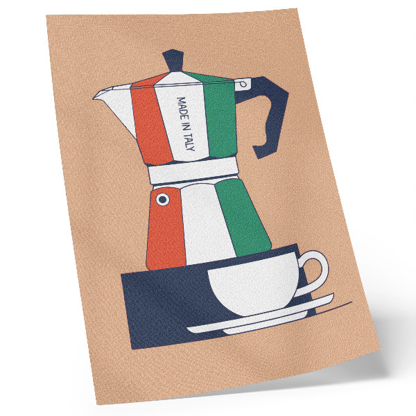Foto su tela Caffetteria colorata, colori italiani, atmosfera moderna