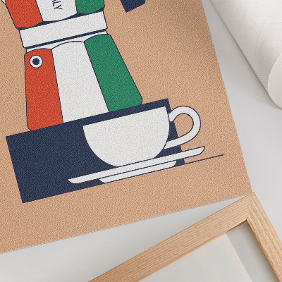 Foto su tela Caffetteria colorata, colori italiani, atmosfera moderna