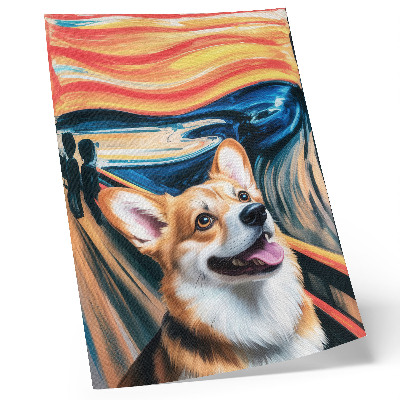 Stampa su tela Colori dinamici, contrasti audaci, cane carino