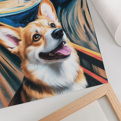 Stampa su tela Colori dinamici, contrasti audaci, cane carino