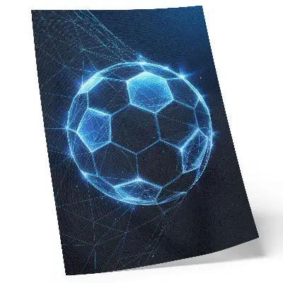 Stampa su tela sfera digitale con linee geometriche e giochi di luce