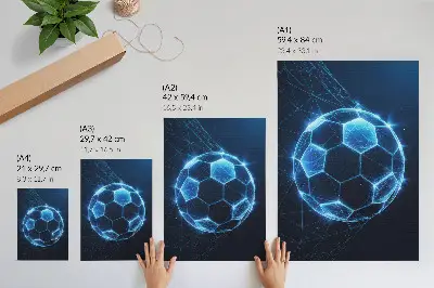Stampa su tela sfera digitale con linee geometriche e giochi di luce