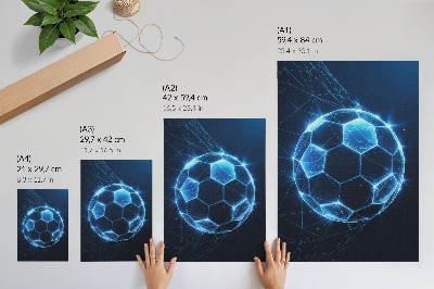 Stampa su tela Sfera digitale, linee geometriche e luci