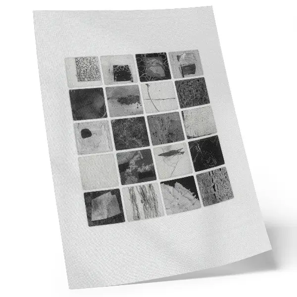 Foto su tela con motivi geometrici artistici in bianco e nero