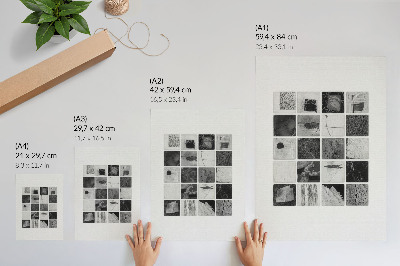 Foto su tela Motivi geometrici in bianco e nero in forma artistica