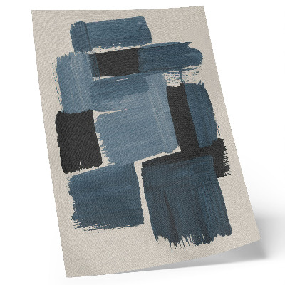 Poster Pennellate blu contrastano con lo stile moderno