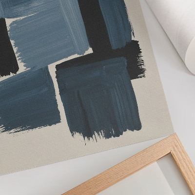 Poster Pennellate blu contrastano con lo stile moderno
